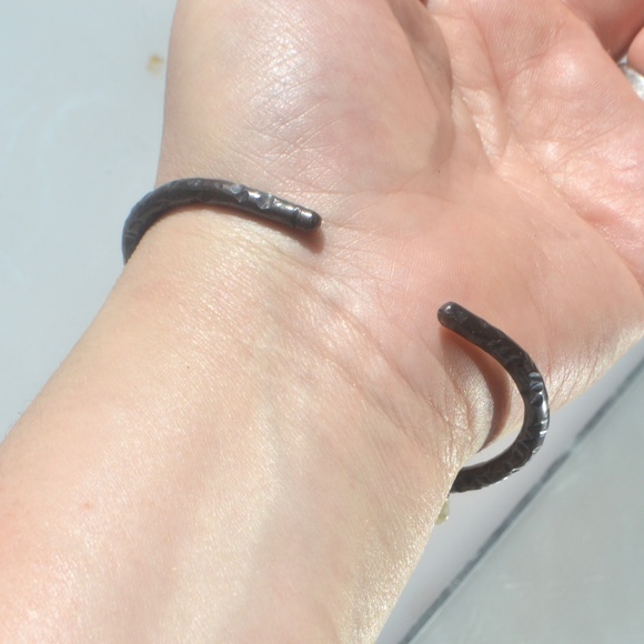 Genuine Moonstone Pure Copper Bangle Cuff Bracelet - Picture 8 of 8